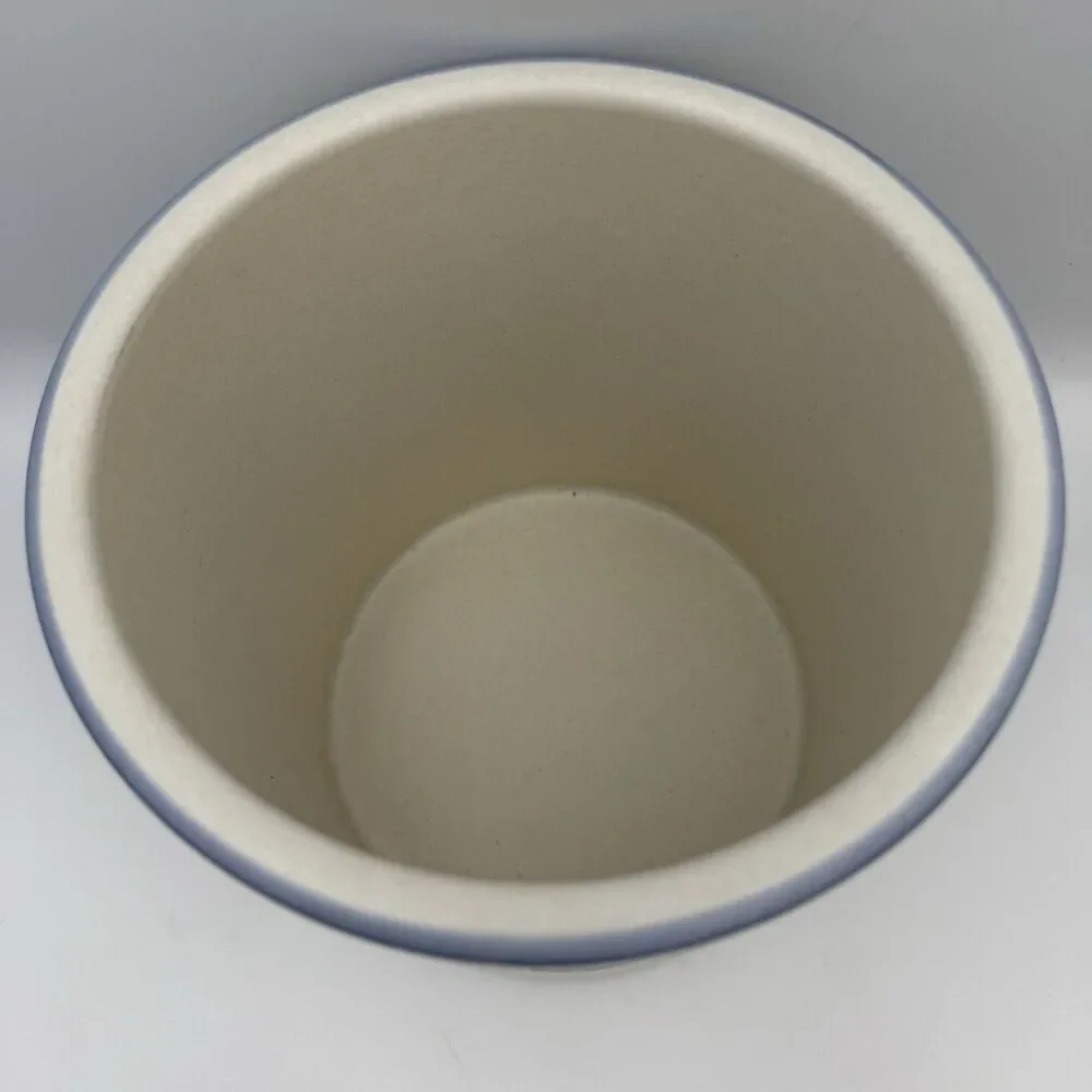 Vintage Pfaltzgraff Yorktown Stoneware Utensil Crock Holder #500 USA Blue Floral